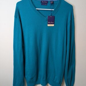 Alan Flusser Cashmere Long Sleeve V Neck Sweater